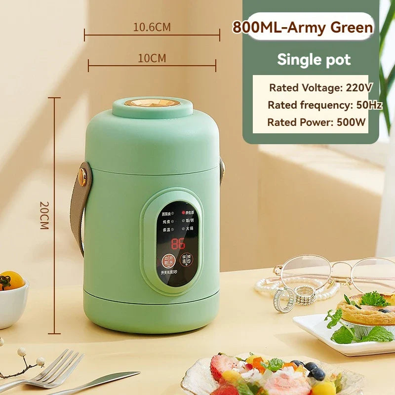 BowLift | NutriCook One Electric Mini Cooker 1L | Portable Slow Cooker & Soup Maker | Smart Timer Function | For Office & Home