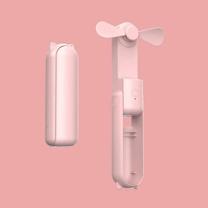 New Handheld Portable Mini Fan - Creative, Three-Speed Adjustable, Solid Color, USB Rechargeable Small Fan | Bowlift
