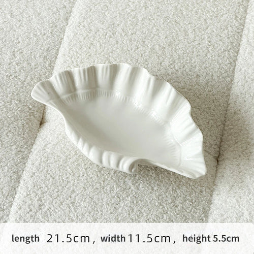 Cream Ceramic Shell Plate | Bowlift