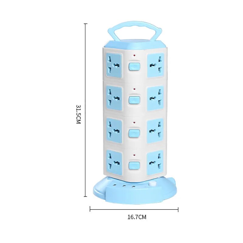 Tower Design Surge Protector Vertical Power Strip | Bowlift