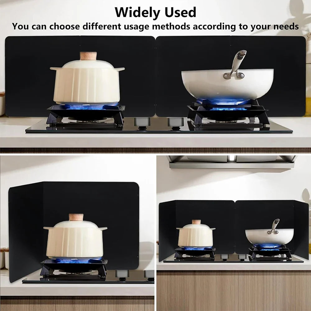 BowLift | Foldable Stainless Steel Grease Splash Guard 2-Sided Oil Protector – CookShield