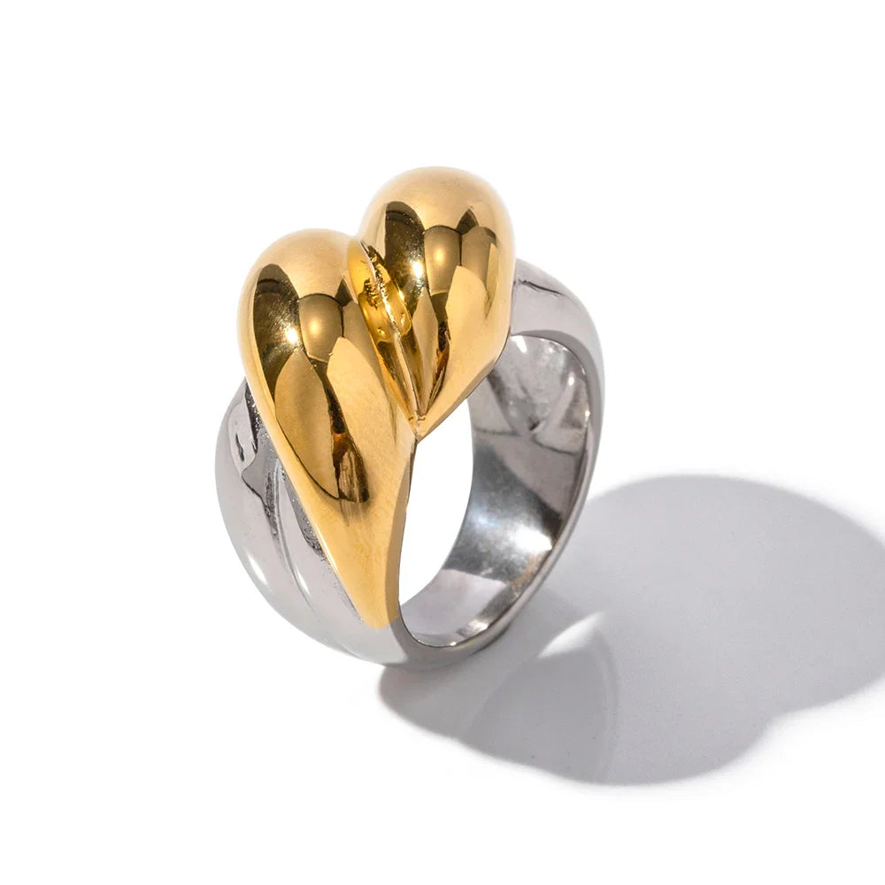 BowLift | Chunky Gold Wrapped Two Tone Ring