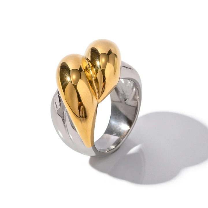 BowLift | Chunky Gold Wrapped Two Tone Ring
