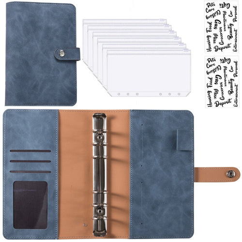 BowLift | Financial Planner Leather Multi Pocket Bill Organizer Notebook