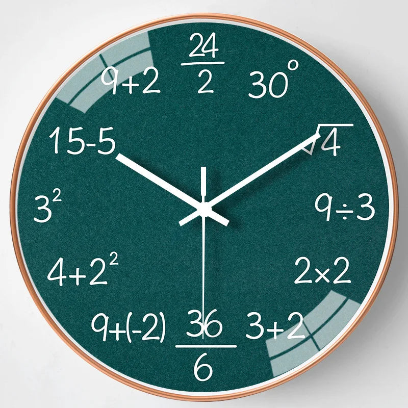 ChalkBoard Clock - Mathematical Formulas Wall Decoration Bowlift