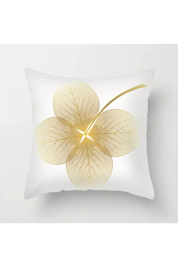Yellow Leaf Polyester Pillowcase | Bowlift