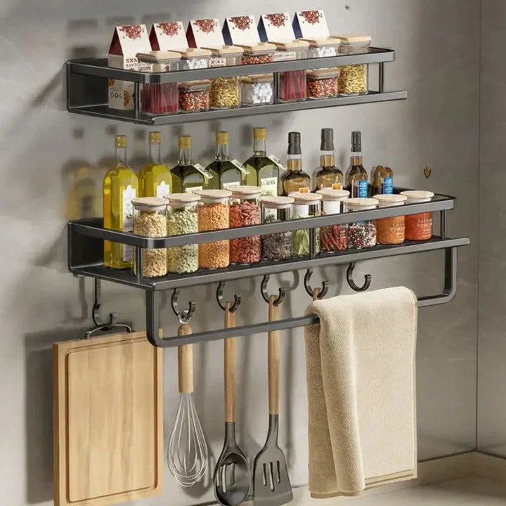 BowLift | Wall-Mounted Kitchen Rack – Space-Saving and Stylish Aluminum Rack for Kitchen Utensils
