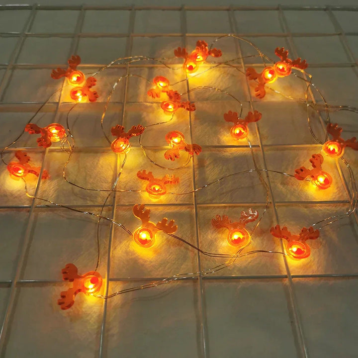 BowLift | Lumirelle | LED Fairy Lights Christmas | Santa & Snowman Motifs | Warm White Light | For Tree, Window & Table Decor
