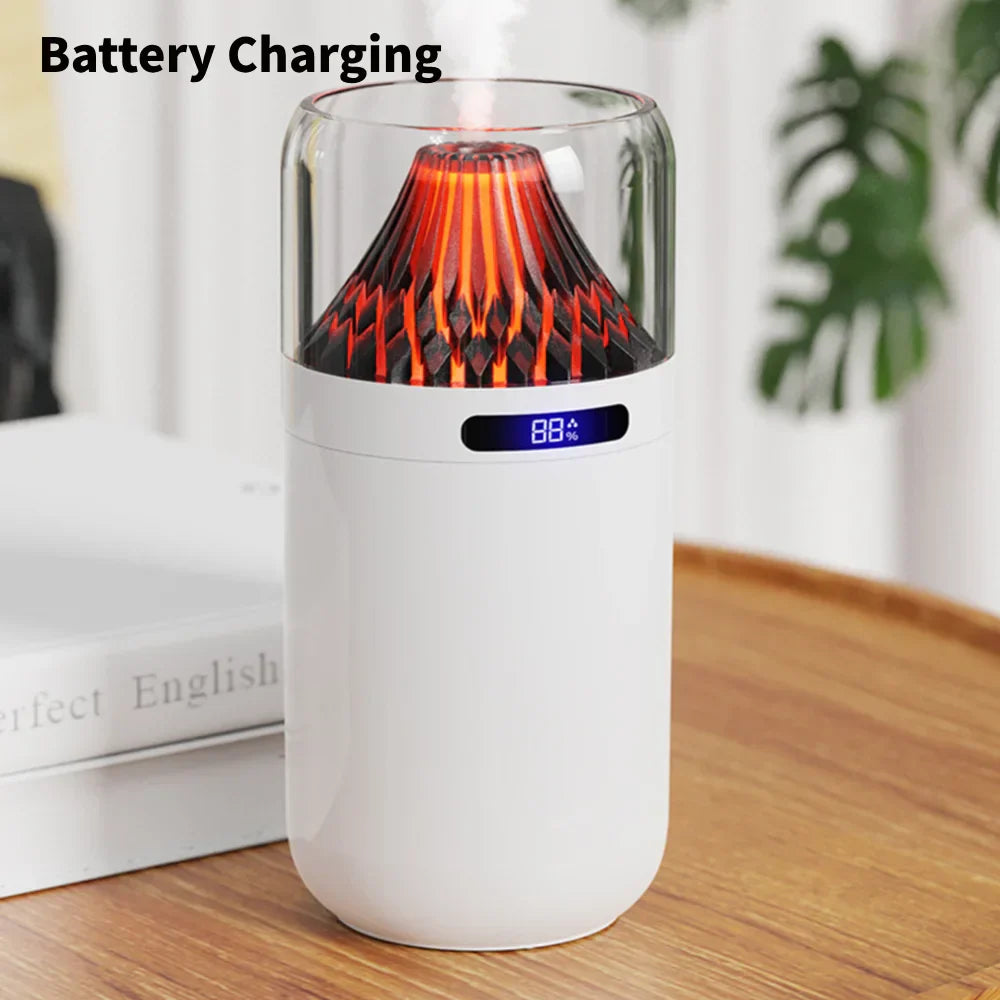 BowLift | Volcano Flame LED Aromatherapy Essential Oil Mist Diffuser