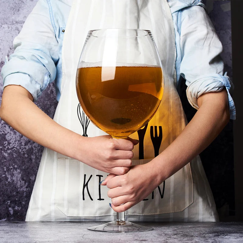 BowLift | Huge 106 Oz Wine Glass and Beer Mug Combo - 3000ML Extra Large Crystal Glass for Parties, Weddings, and Celebrations