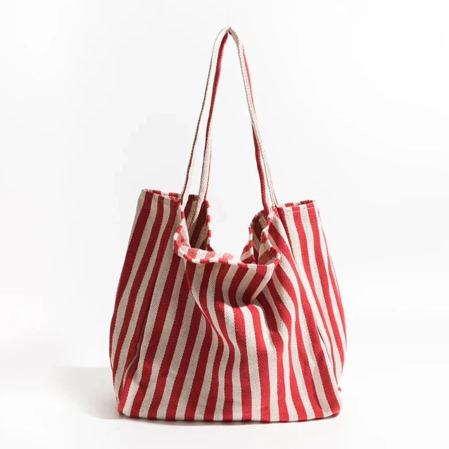 BowLift | Striped linen tote bag