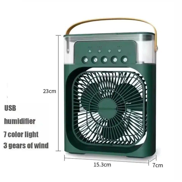 3-in-1 Mini Air Cooler Fan – Portable Household Air Conditioner with LED Night Light, Humidifier, and Adjustable Air for Home & Office | Bowlift