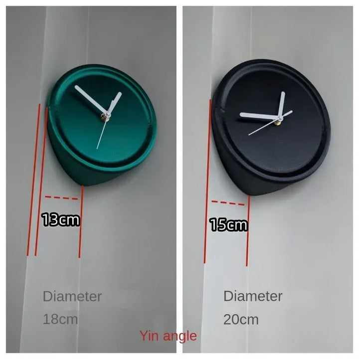 SilentCorner Clock - Stylish Silent Wall Clock without Drilling Bowlift