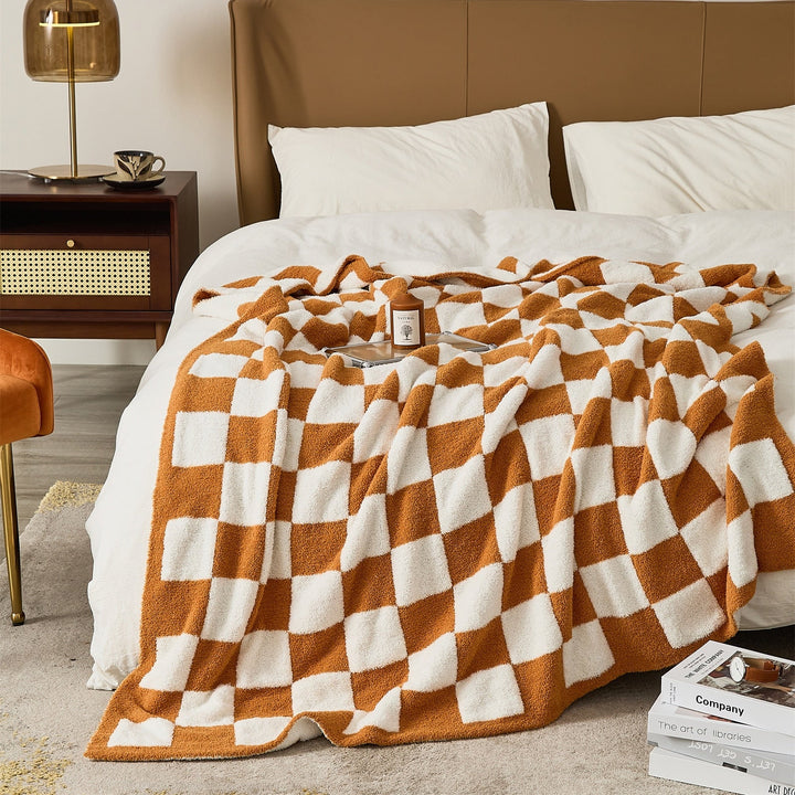 COLOURFUL CHECKERBOARD THROW | Bowlift