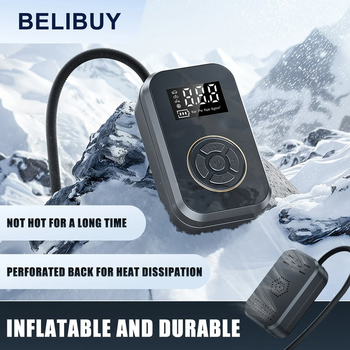 BowLift | AirVolt Go Compressor | Wireless & Rechargeable | Tire Pressure & Power Bank in One | Compact & Mobile