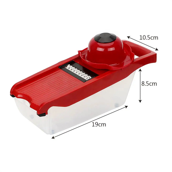 BowLift | Vegetable Cutter Set 9-piece | With Catch Box & Finger Protection | CutMaster Pro in Red