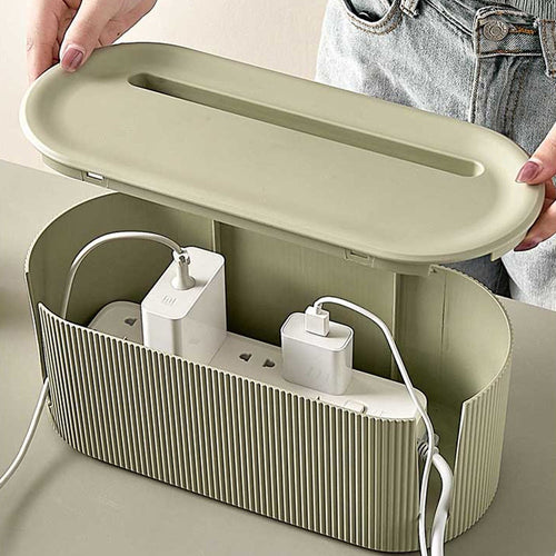BowLift | Design Storage Box | Organizer for cables, adapters, and power strips
