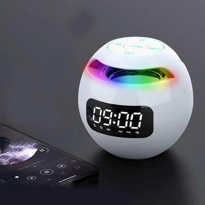 BowLift | Ball Speaker Alarm Clock | Bluetooth 5.0 | LED Night Light | 2200 mAh Battery