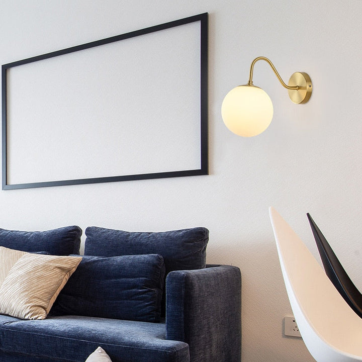 BowLift | SphereLuxe – Scandinavian Wall Light with Adjustable Lighting