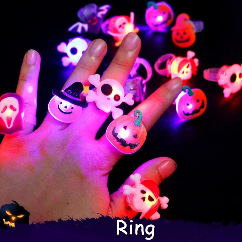 BowLift | Glowing Ghost Skull Rings