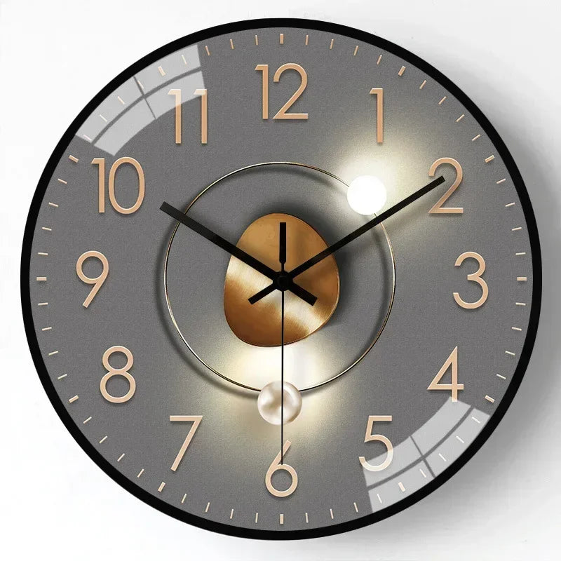 BowLift | Silent Classic Wall Clock | Non-Ticking Elegant Timepiece for Bedroom & Office
