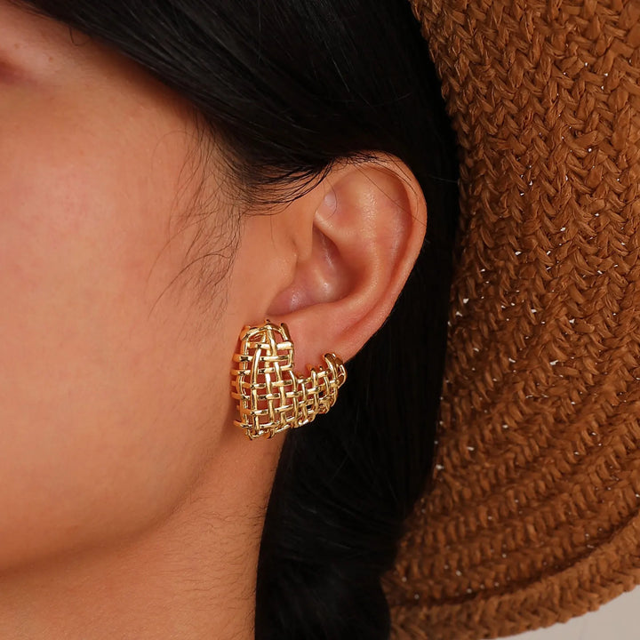BowLift | 14k Woven Heart Earrings