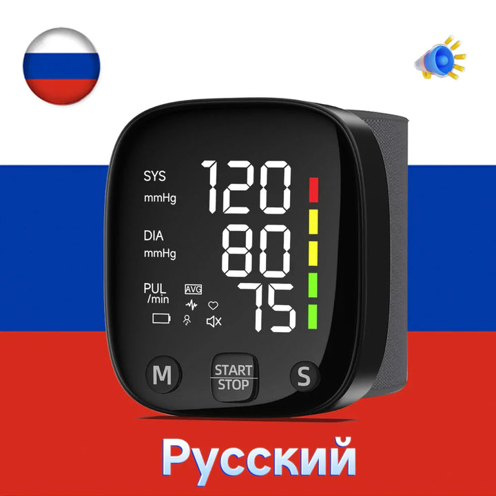 BowLift | Rechargeable LED Wrist Blood Pressure Monitor with Voice Function – HeartGuard