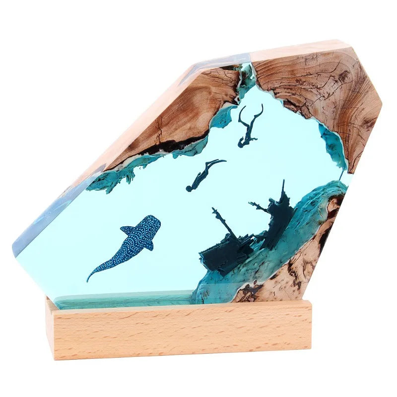 Deep Ocean Resin Decorative Night Lamp | Bowlift
