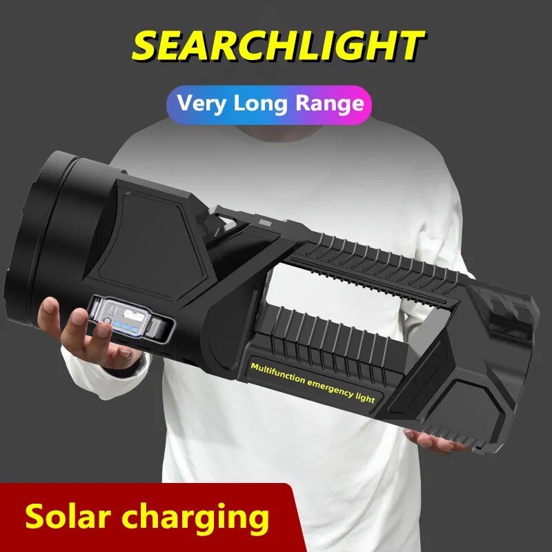 Solar High-Power Multifunctional Flashlight | Bowlift