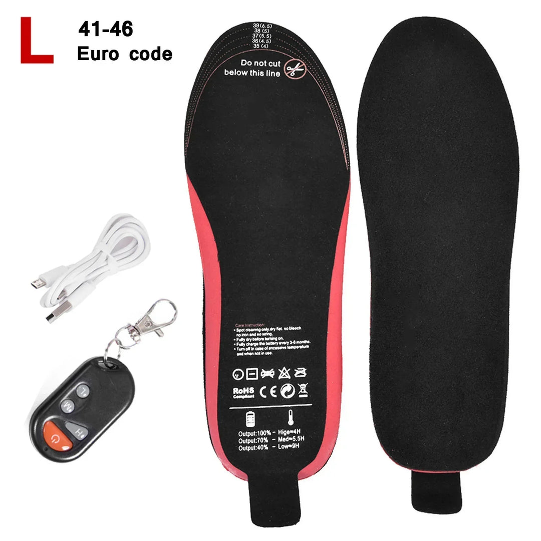 BowLift | Rechargeable Heated Insoles WarmStep Pro | Rechargeable with Remote Control | 3 Heat Levels | Trim-to-Fit | Electric Foot Warmers for Winter & Outdoor