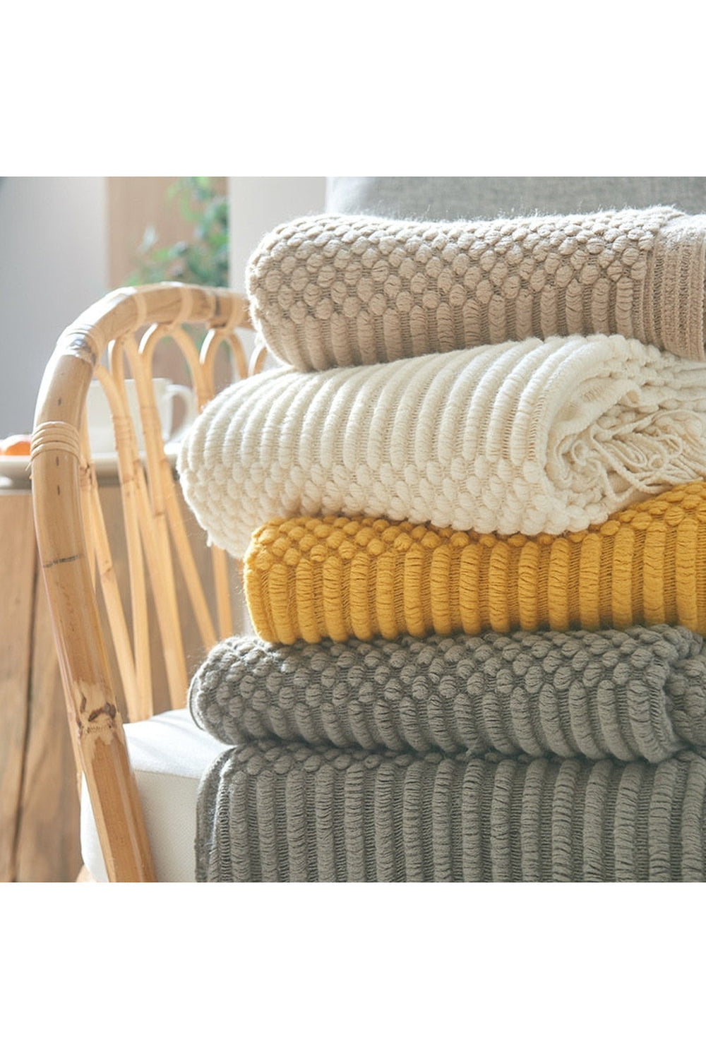 Solid Color Sofa Blanket | Bowlift