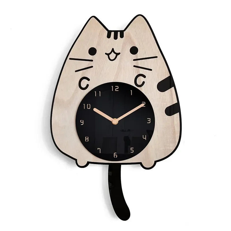 BowLift | Happy Curious Cat Wall Clock