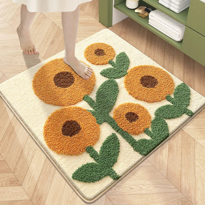 Flower Garden Bath Mat | Bowlift