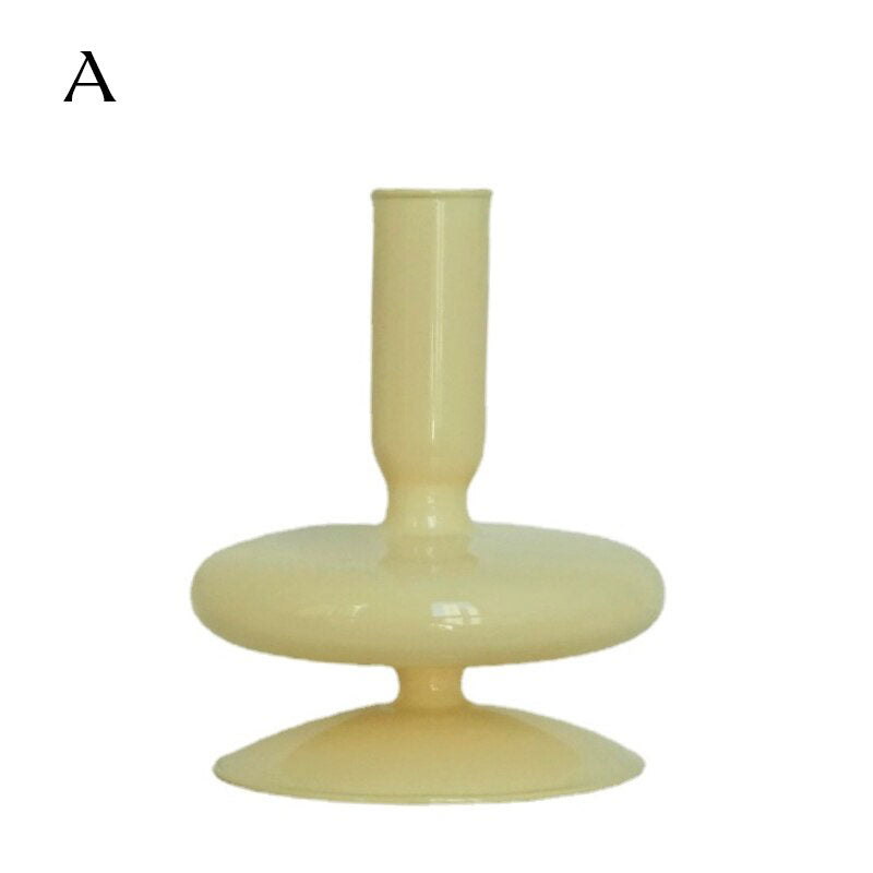 Ivory Glass Candleholder | Bowlift