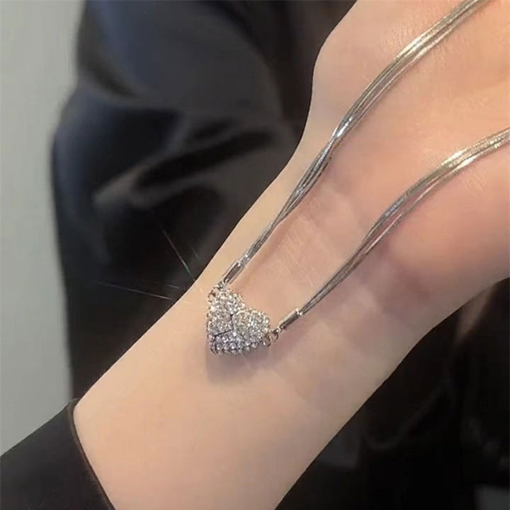 BowLift | Ice Love Magnetic Zircon Heart Necklace