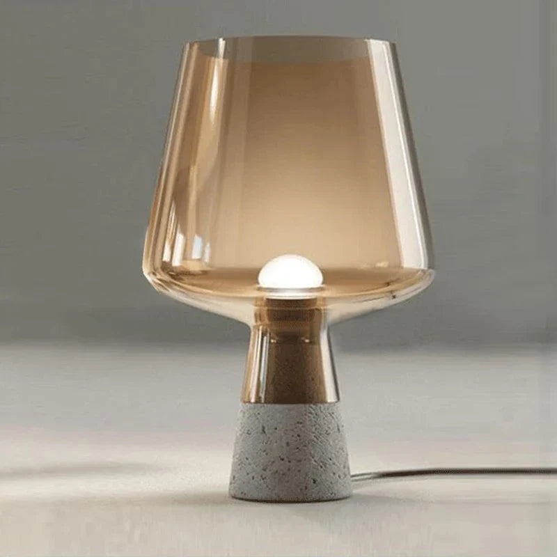 NordicCement Table Lamp – Minimalist Design with Concrete Base Bowlift