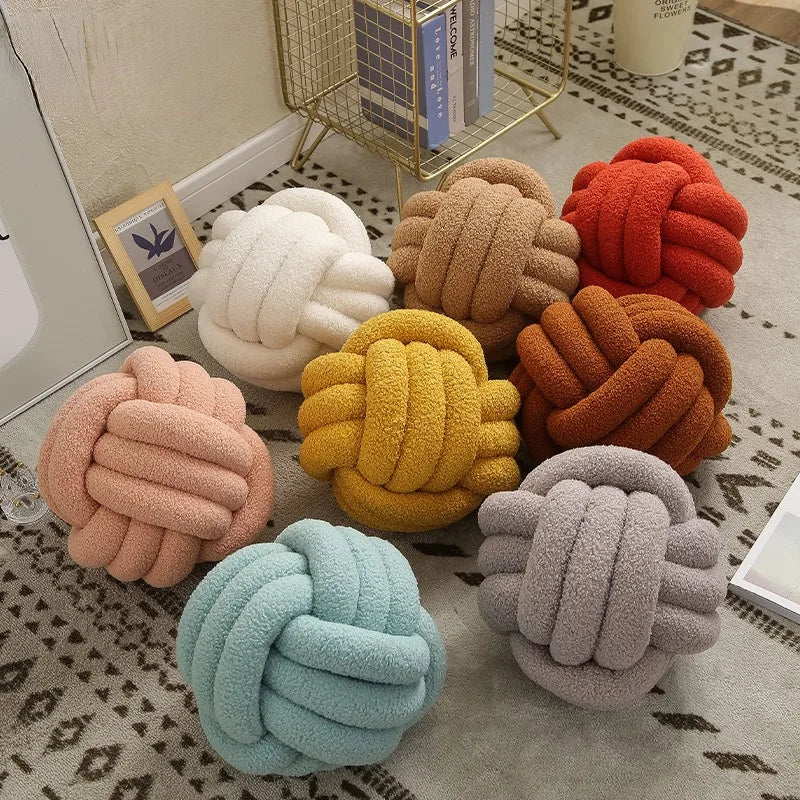 Boucle Rope Knot Ball Cushion | Bowlift