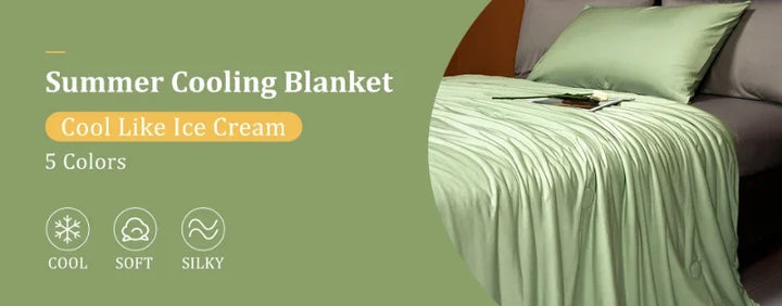High-Quality Cooling Blanket – Smooth Air-Conditioning Comforter, Lightweight Summer Quilt with Double-Sided Cooling Fabric | Bowlift
