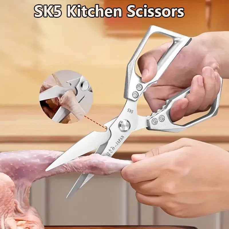 BowLift | Multifunctional kitchen scissors | Stainless steel SK5 | For meat, fish & vegetables | Ergonomic handle
