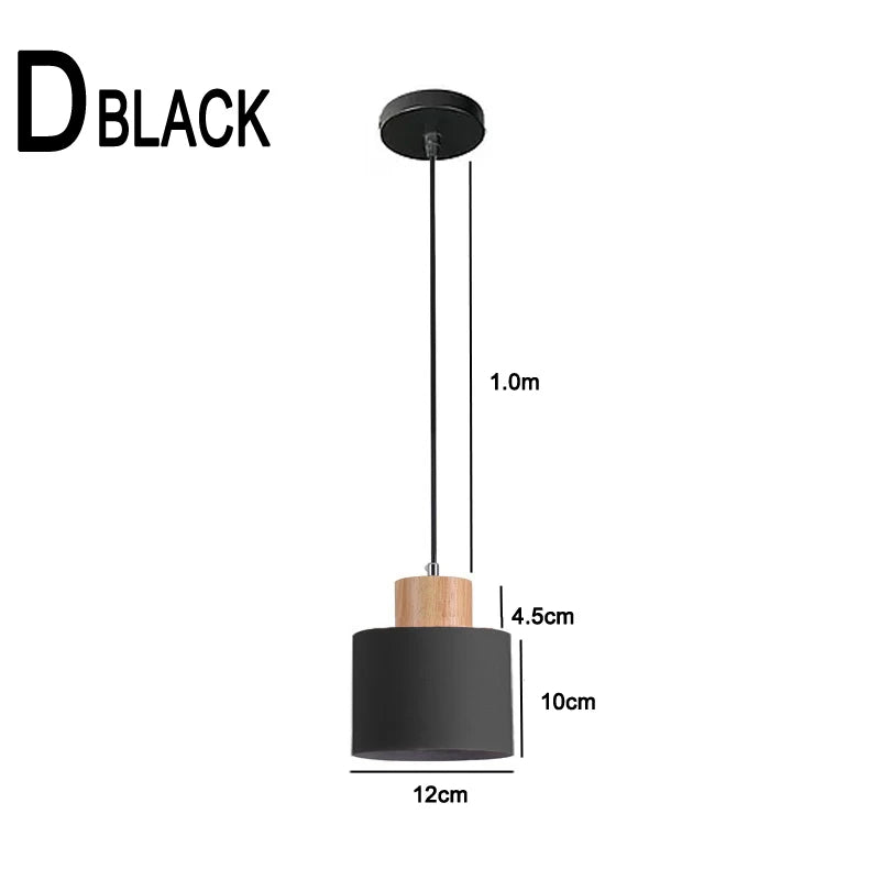 BowLift | Nordic LED Pendant Lights Made of Metal and Wood - Modern Hanging Lamps for Dining Room and Kitchen