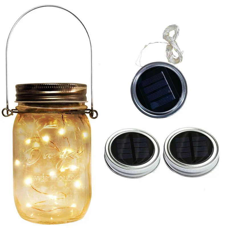 BowLift | GlowJar Solar Deck Lights | Solar Powered | Warm White LED Fairy Lights | For Garden & Balcony