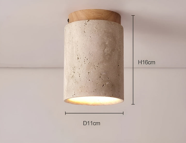 BowLift | ZenElegance Wabi Sabi Luxury Ceiling Lighting - Natural Travertine LED