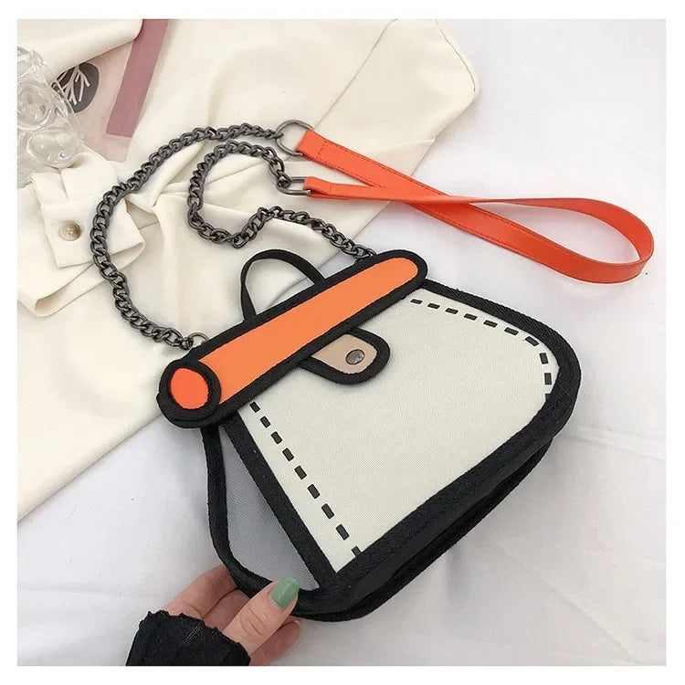 BowLift | 2D Canvas Texture Crossbody Bag