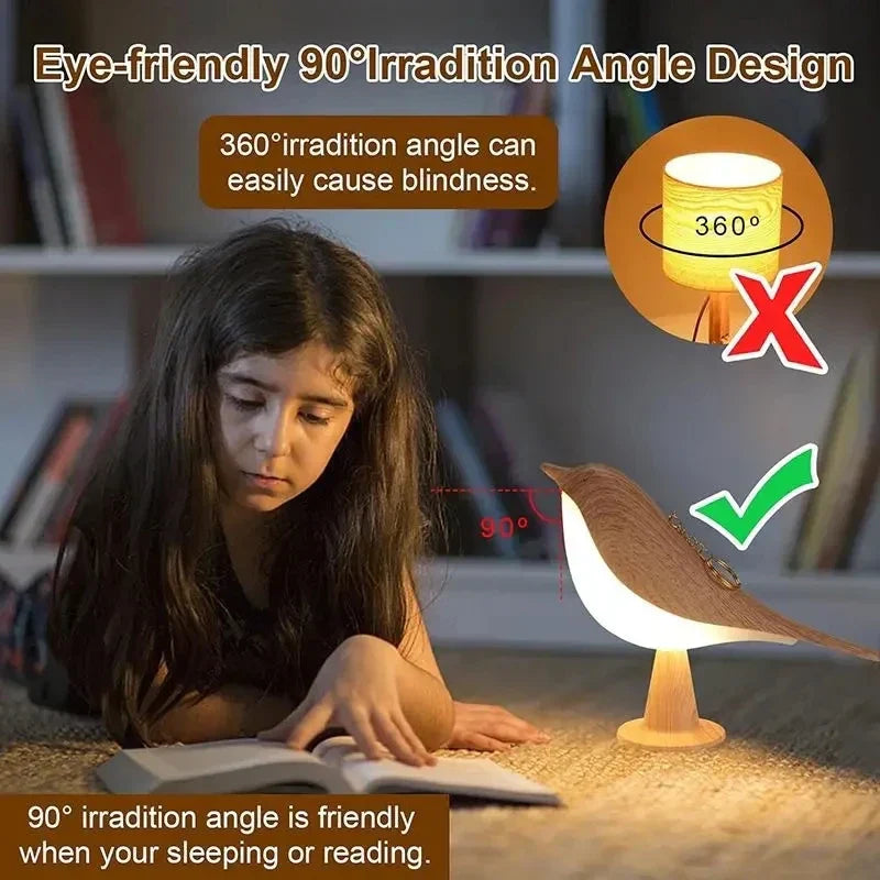 BowLift | Playful Bird Night Lamp – Touch Control & Adjustable Light Colors