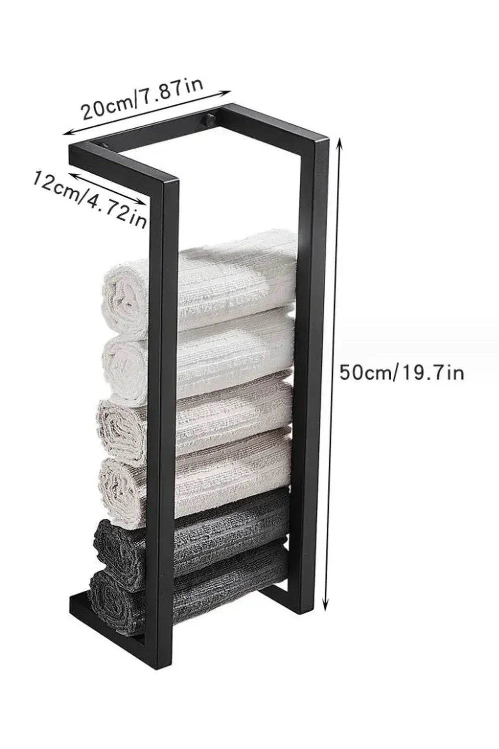 BowLift | Slim Black Bathroom Shelf