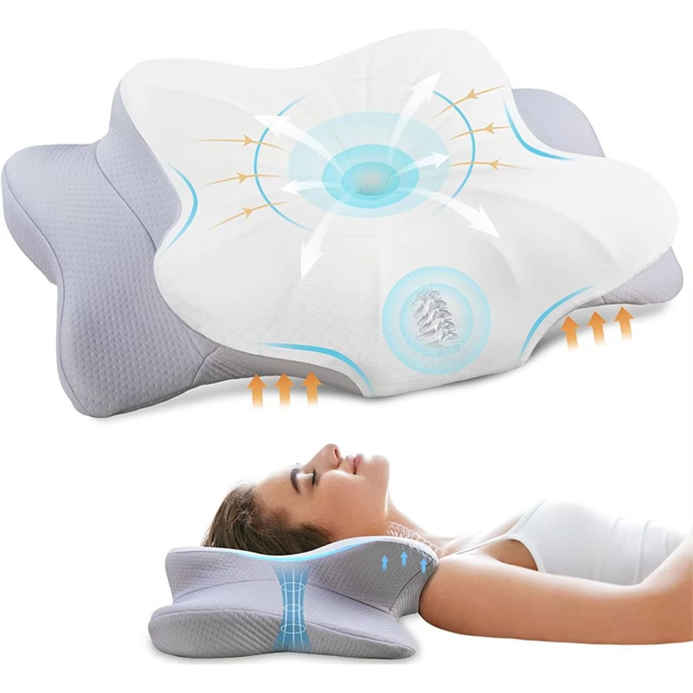 BowLift | Ergonomic Cervical Memory Foam Pillow for Neck and Shoulder Support