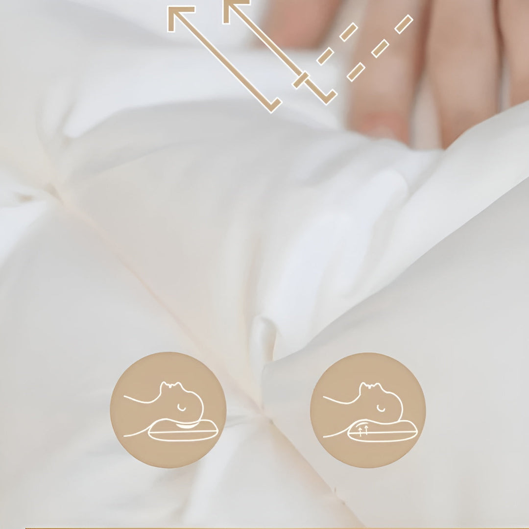 Down pillows with goose down – Luxurious, soft, and hypoallergenic | 100% cotton with optimal neck support | Bowlift