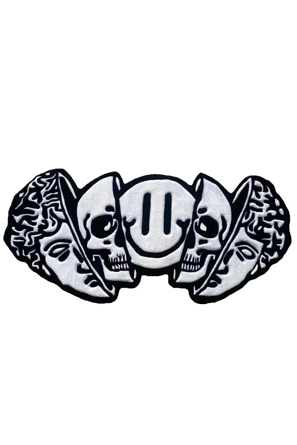 Skull Black Rug | Bowlift
