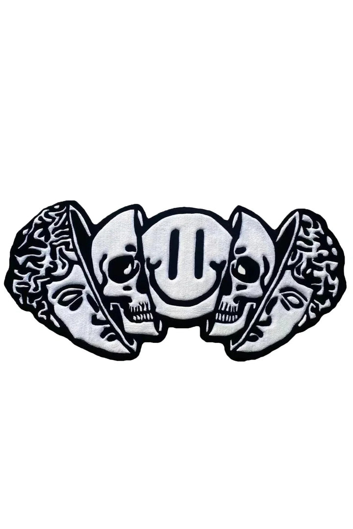 Skull Black Rug | Bowlift