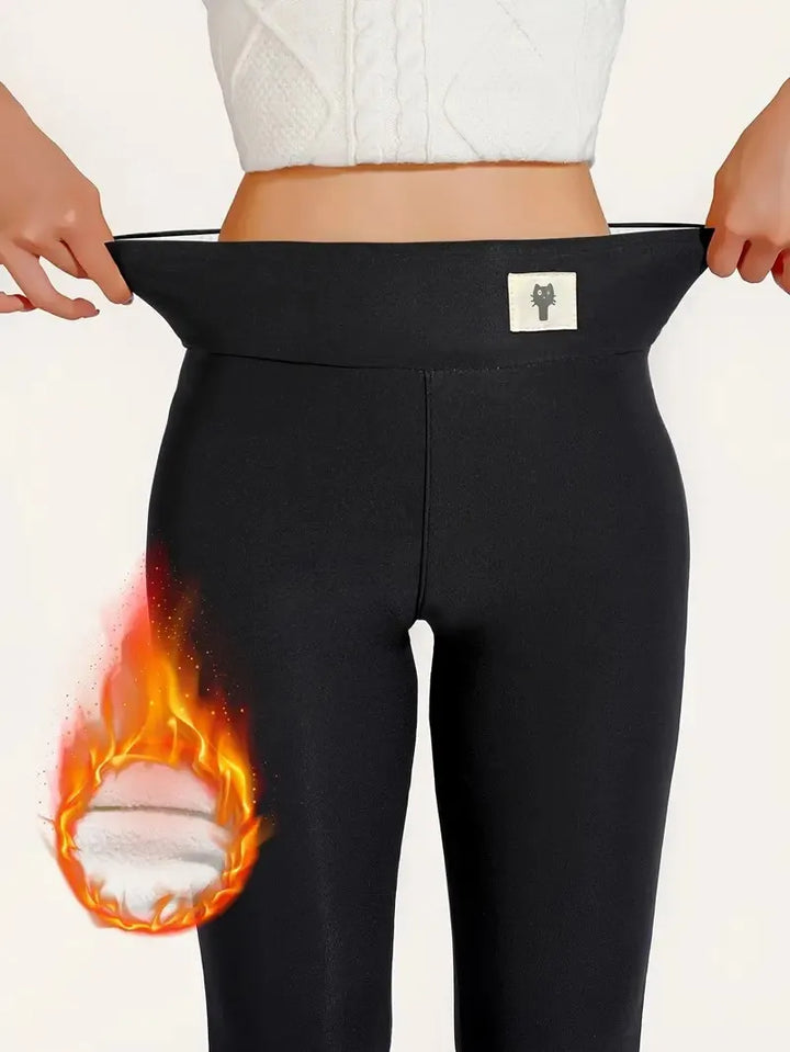 BowLift | Women's Thermal Leggings | Lamb Cashmere Lined & Figure Shaping | High Waist & Booty Lifting Effect | Velureva